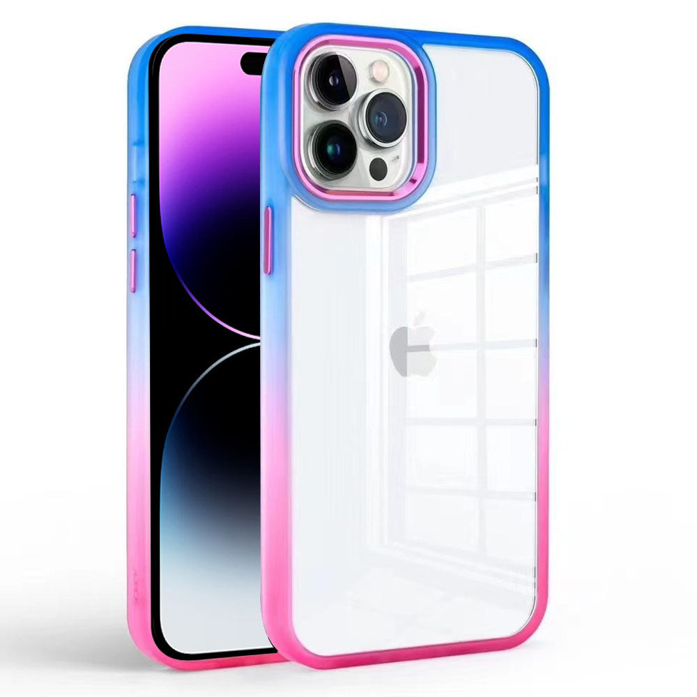 For iPhone 14 Pro Clear Back Phone Cover TPU PC Gradient Anti-drop Case For iPhone 14 Pro Clear Back Phone Cover TPU PC Gradient Anti-drop Case